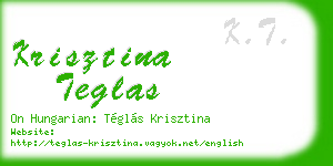 krisztina teglas business card