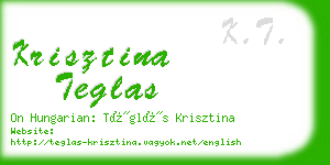 krisztina teglas business card